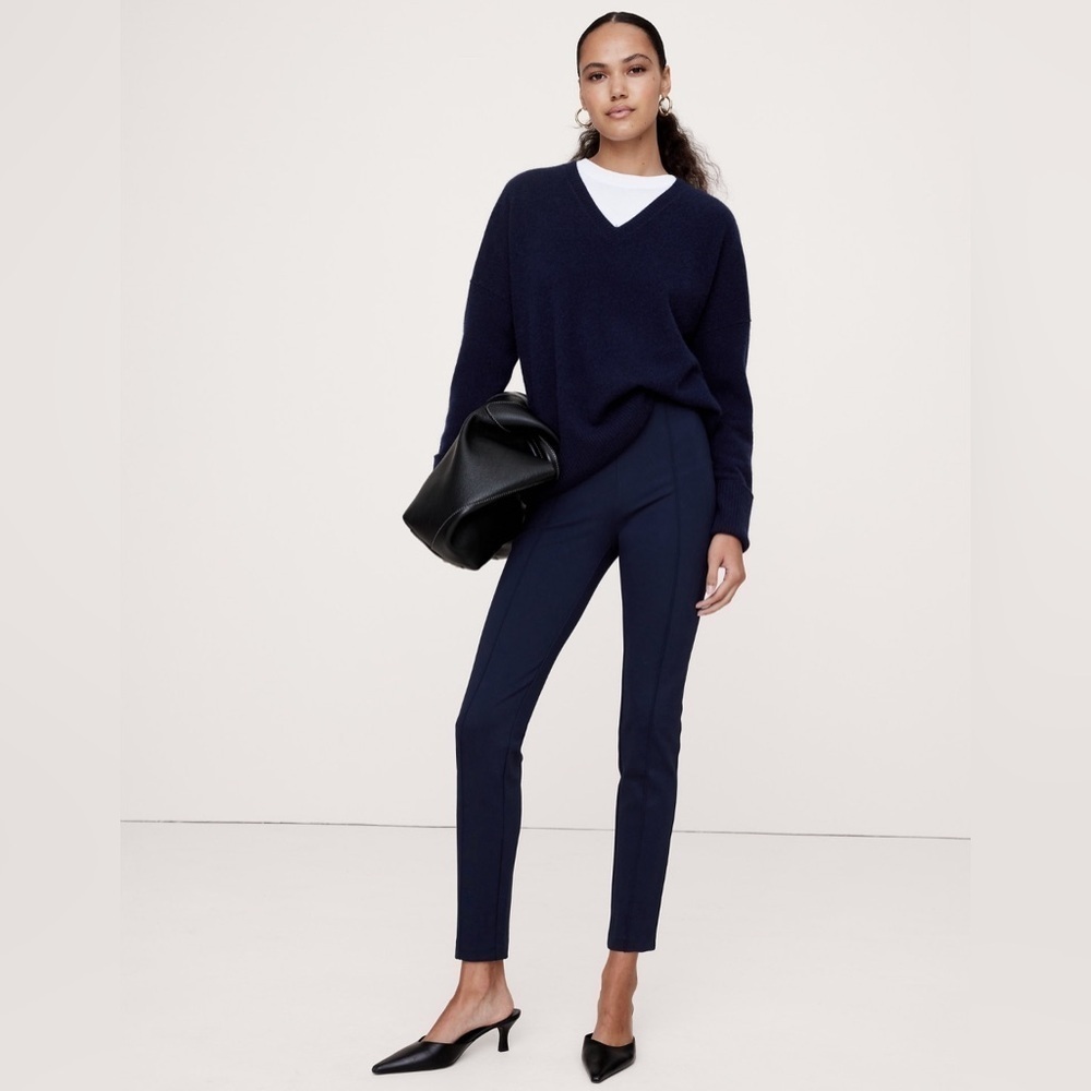 NWT! Banana Republic Hyper Navy Blue Skinny Everywhere Ponte Pant 761465 🩶